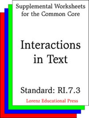 cover image of CCSS RI.7.3 Interactions in Text